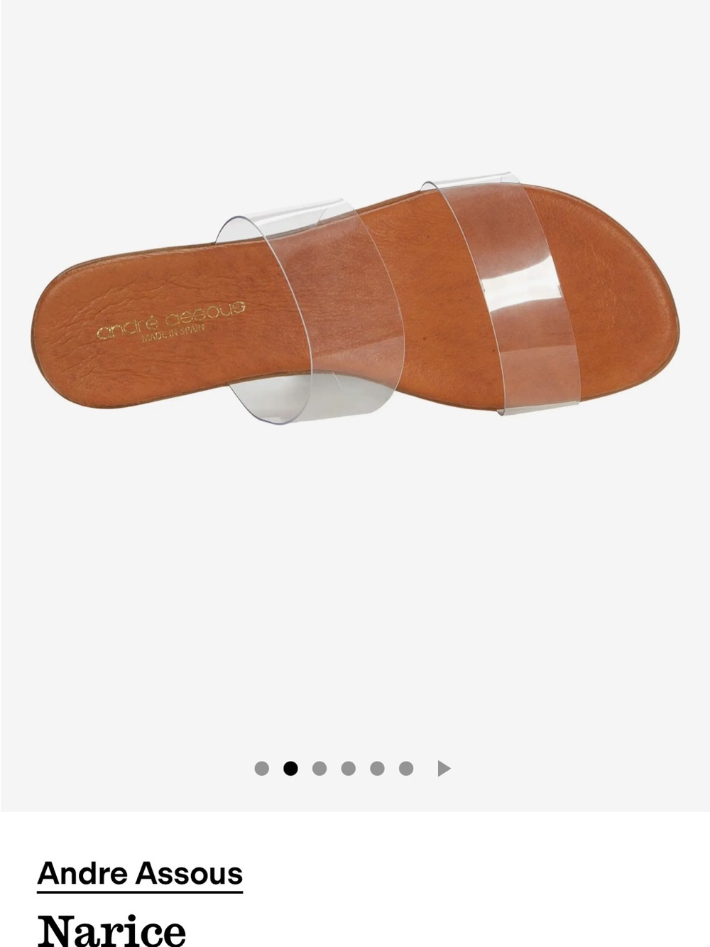 Andre Assous Narice Clear Double-Band Slide Sandal